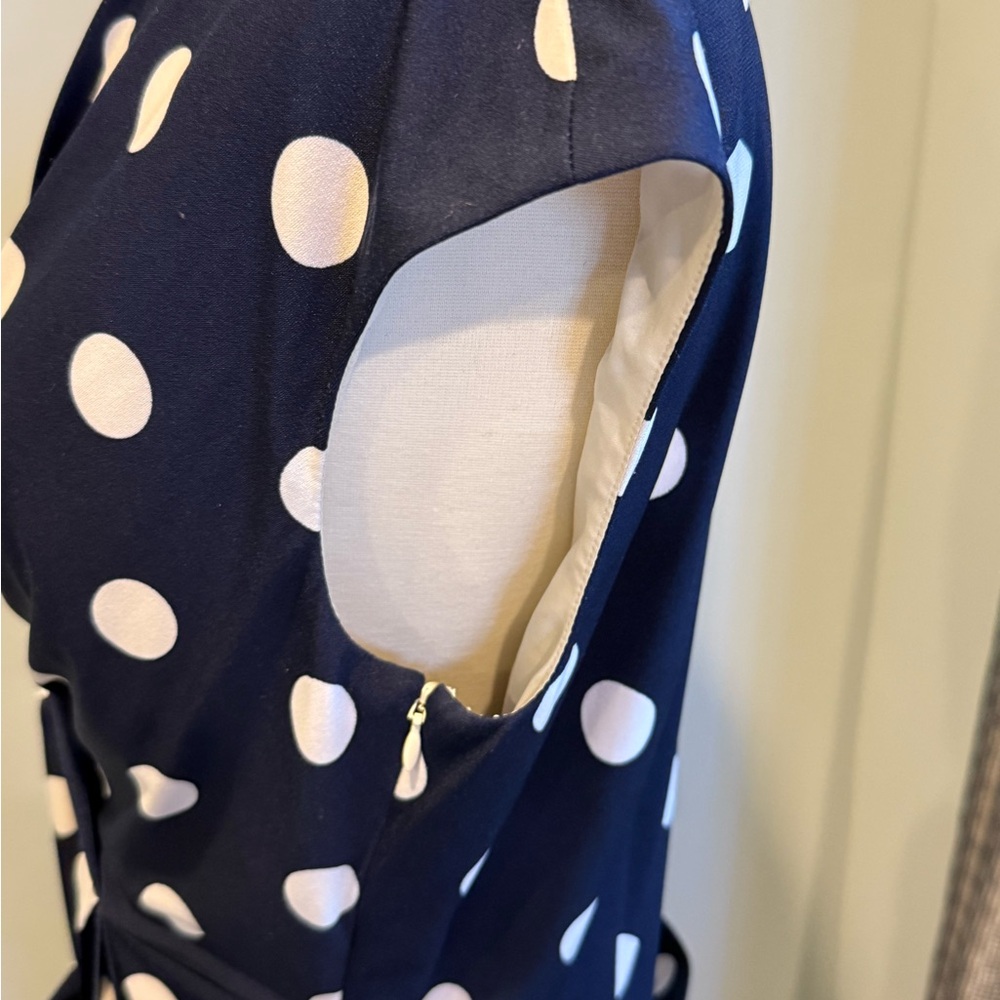 Eliza J. Navy Polka Dot Dress - classy look! - Picture 7 of 12